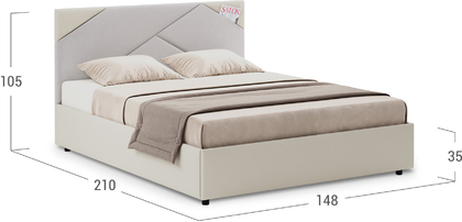 Кровать двуспальная Альба 140х200 Модель 1206